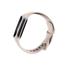 Fitbit Charge 6  Wireless Fitness Activity, Sleep + Stress Tracker (Wristband) (NFC) - Porcelain Band / Silver Aluminum Case (Erstauslieferung 12.10.23)