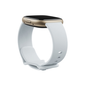 Fitbit Sense 2 Wasserdichte Health- und Fitness-Smartwatch mit integriertem HR Sensor und Amoled Screen (NFC), integriertem GPS, Gyroskop - Blue Mist/Soft Gold Aluminium