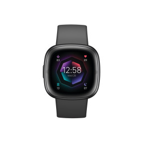 Fitbit Sense 2 Wasserdichte Health- und Fitness-Smartwatch mit integriertem HR Sensor und Amoled Screen (NFC), integriertem GPS, Gyroskop - Shadow Grey/Graphite Aluminium